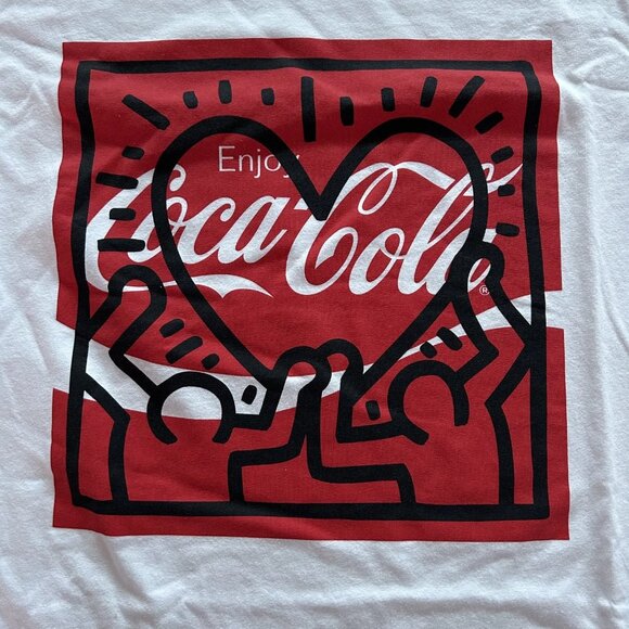 UNIQLO Keith Haring × coca cola coke UT/relaxed White T-shirt- Size Mens XL - Picture 6 of 7